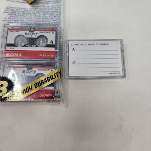 RadioShack Sony Microcassette 3 Pack MC-60 60 Minutes Cat No 44-640A - Picture 3 of 8